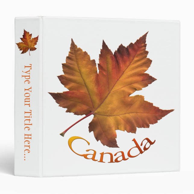 Canada Binder Custom Canada Souvenir Book Binder (Front/Spine)