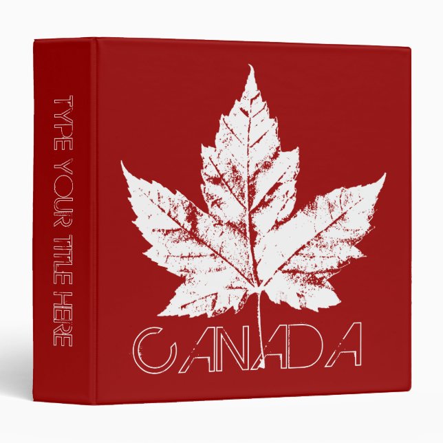 Canada Binder Custom Canada Souvenir Photo Album (Front/Spine)