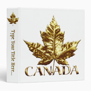 Canada Binder Custom Gold Canada Souvenir Binder