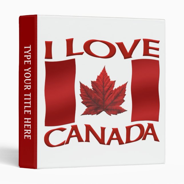 Canada Binder Custom I Love Canada Photo Album (Front/Spine)