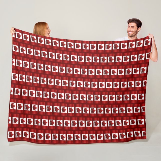 Canada Blanket Canada Flag Souvenir Fleece Blanket (In Situ)