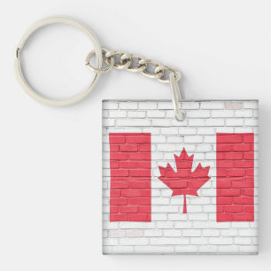 CANADA BRICK FLAG KEYCHAIN