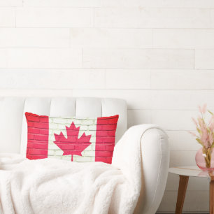 CANADA BRICK FLAG LUMBAR PILLOW