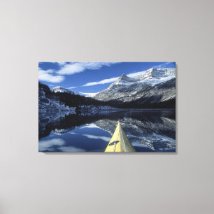 Canada, British Columbia, Banff. Kayak bow on Canvas Print