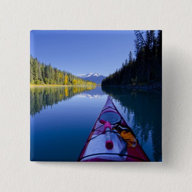Canada, British Columbia, Bowron Lakes 2 Inch Square Button (Front)