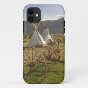 CANADA, British Columbia, Enderby. Tepees & iPhone 11 Case