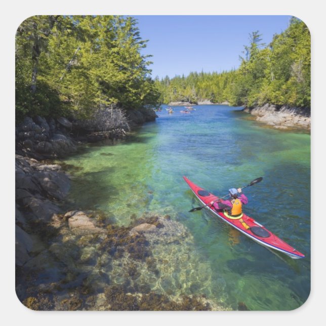 Canada, British Columbia, Vancouver Island. Sea Square Sticker (Front)