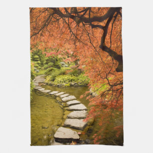 CANADA, British Columbia, Victoria. Autumn Kitchen Towel