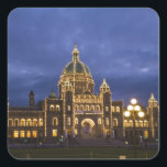 CANADA, British Columbia, Victoria. Evening, Square Sticker<br><div class="desc">COPYRIGHT Stuart Westmorland / DanitaDelimont.com | CN02 SWS0090.jpg | CANADA,  British Columbia,  Victoria. Evening,  Inner Harbour.</div>