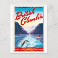 Canada British Columbia Vintage Poster Restored