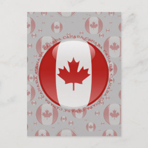 Canada Bubble Flag Postcard