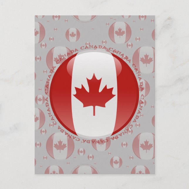 Canada Bubble Flag Postcard (Front)