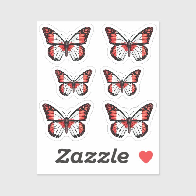 Canada Butterfly Monarque Flag (Sheet)