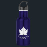 Canada Canada Flag Souvenir Bottle<br><div class="desc">Canada Souvenir Blue Bottles, Canada Coffee Cups, Sport Bottle Canada Souvenir Water Bottles, Mugs & for Men, Women Home & Office Team Canada Canadian Souvenirs Design by Canadian Artist Kim Hunter. See http://www.kimhunter.ca for more Canada Souvenir Mugs Coffee Cups, Travel Mugs & Beer Mugs & for Home & Office Online....</div>