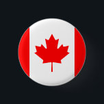 Canada (Canadian) Flag 1 Inch Round Button<br><div class="desc">Customizable World Flag Products - Please feel free to add your own text.</div>