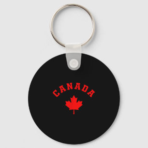 Canada canadian flag maple leaf hiking skiing keychain