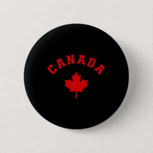 Canada Canadian Flag Maple Leaf Logo Hiking Skiing 2 Inch Round Button
