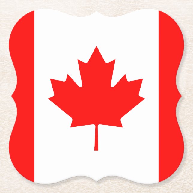 Canada (Canadian) Flag Paper Coaster (Front)
