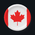 Canada (Canadian) Flag Paper Plate<br><div class="desc">Customizable World Flag Products - Please feel free to add your own text.</div>