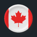 Canada (Canadian) Flag Paper Plate<br><div class="desc">Customizable World Flag Products - Please feel free to add your own text.</div>