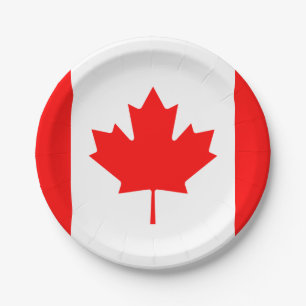 Canada (Canadian) Flag Paper Plate