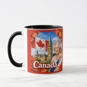 Canada. Canadian Flag. Queen Elizabeth   . Mug