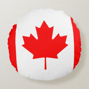 Canada (Canadian) Flag Round Pillow