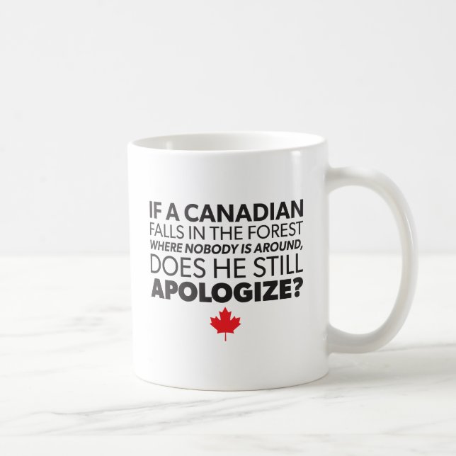 Canada, Canadian Humour - Apologize - Funny Novelt Coffee Mug (Right)