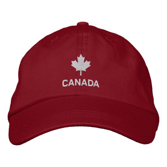Canada Cap White Maple Leaf Hat Zazzleca