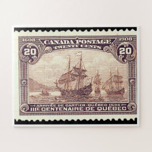 "Canada Cartier 1908 issue 20c Stamp" Jigsaw Puzzle