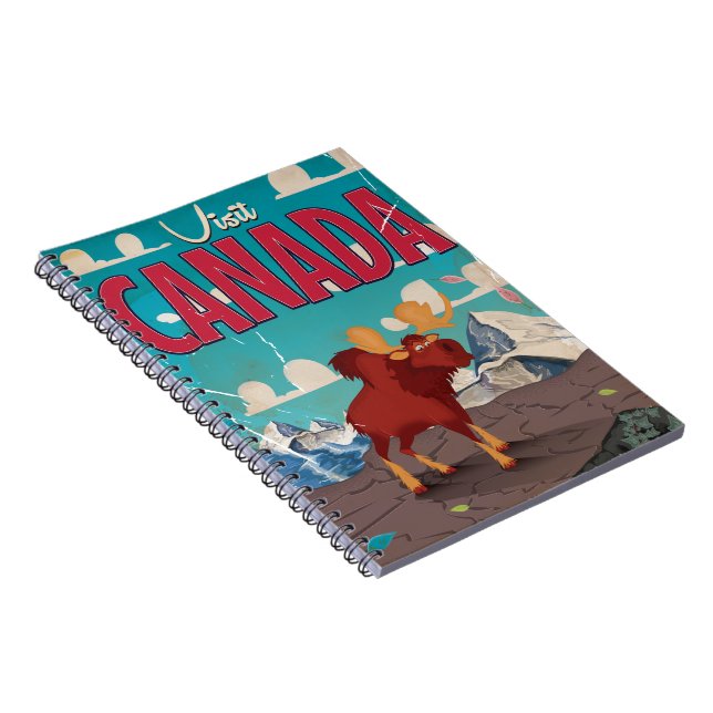 Canada Cartoon Vintage Poster Notebook (Right Side)