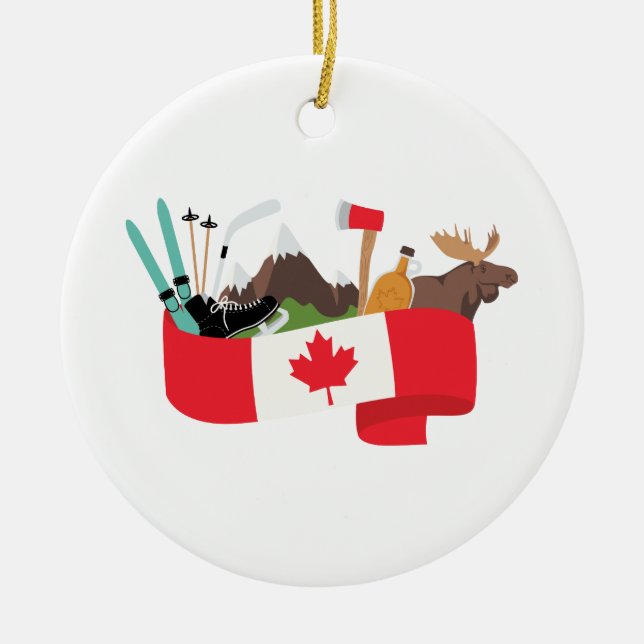 Canada Ceramic Ornament (Front)