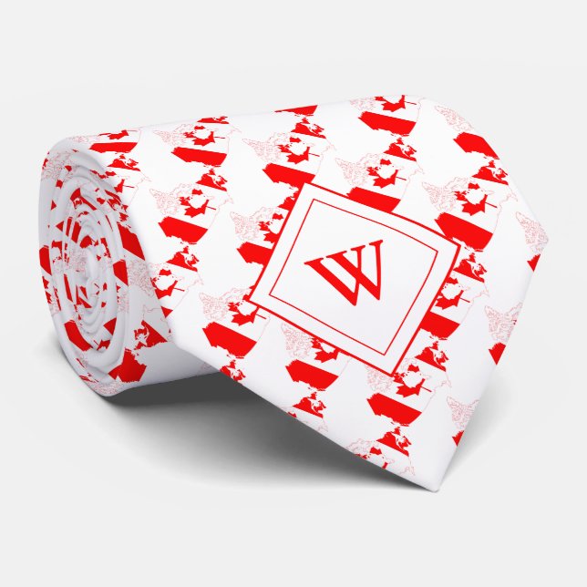 CANADA Christian Scripture Monogram Tie (Rolled)