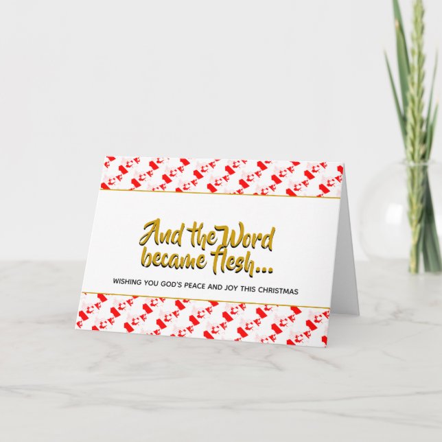 CANADA Christian Word Became Flesh CHRISTMAS Holiday Card (Front)