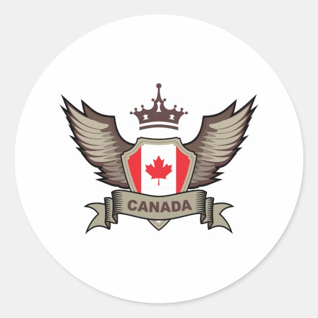 Canada Classic Round Sticker (Front)