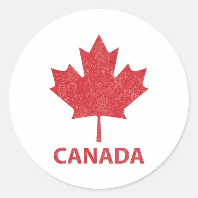 Canada Classic Round Sticker (Front)