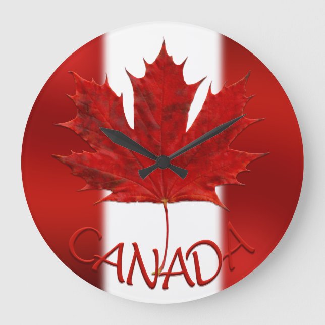 Canada Clock Canada Flag Souvenir Wall Clocks Gift (Front)
