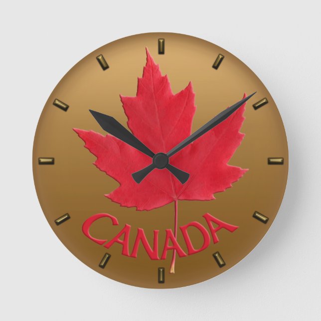 Canada Clock Canada Souvenir Wall Clocks & Gifts (Front)