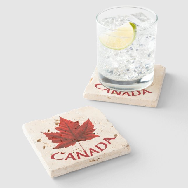 Canada Coasters Canada Maple Leaf Souvenir Coaster (Side)