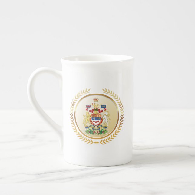 Canada Coat of Arms Bone China Mug (Left)