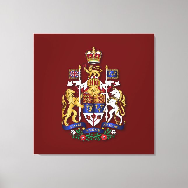 Canada coat of arms canvas print (Front)