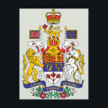 Canada Coat of Arms detail Postcard<br><div class="desc">Canada High Quality Coat of Arms,  National Insignia.
 Great gift for any Canadian. This and many more Canadian products,  Canada gifts,  for Canadian pride with this Canada emblem available at www.RepresentMyCountry.com.</div>