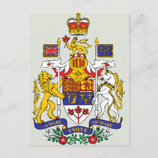 Canada Coat of Arms detail Postcard