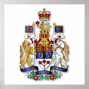 Canada coat of arms poster