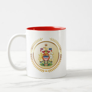 Canada Coat of Arms Two-Tone Coffee Mug