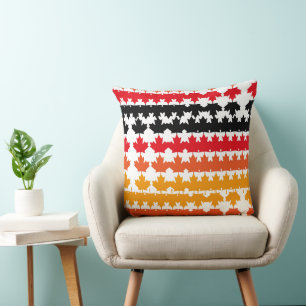 CANADA COLORS MAPLE BY MASANSER PIXELAT THROW PILLOW