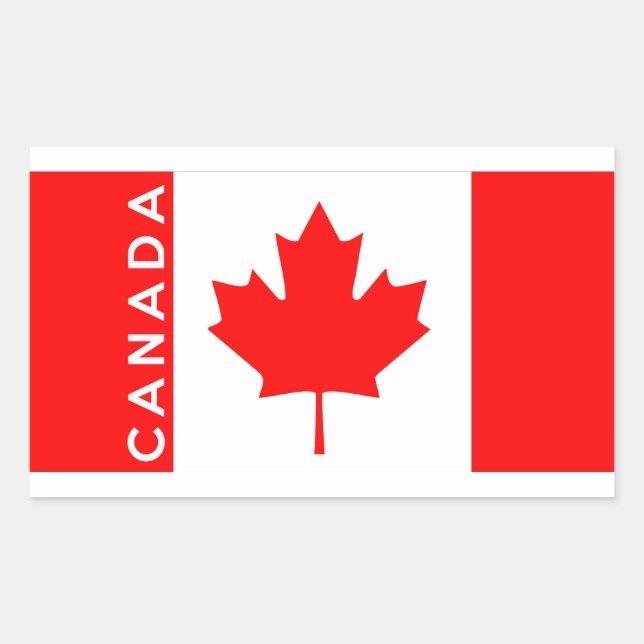 canada country flag symbol name text sticker (Front)