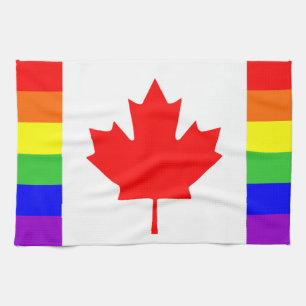 canada country gay flag symbol lesbian homosexual kitchen towel