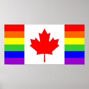canada country gay flag symbol lesbian homosexual poster