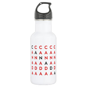 Canada Crossword Puzzle Grid Light-Color 532 Ml Water Bottle